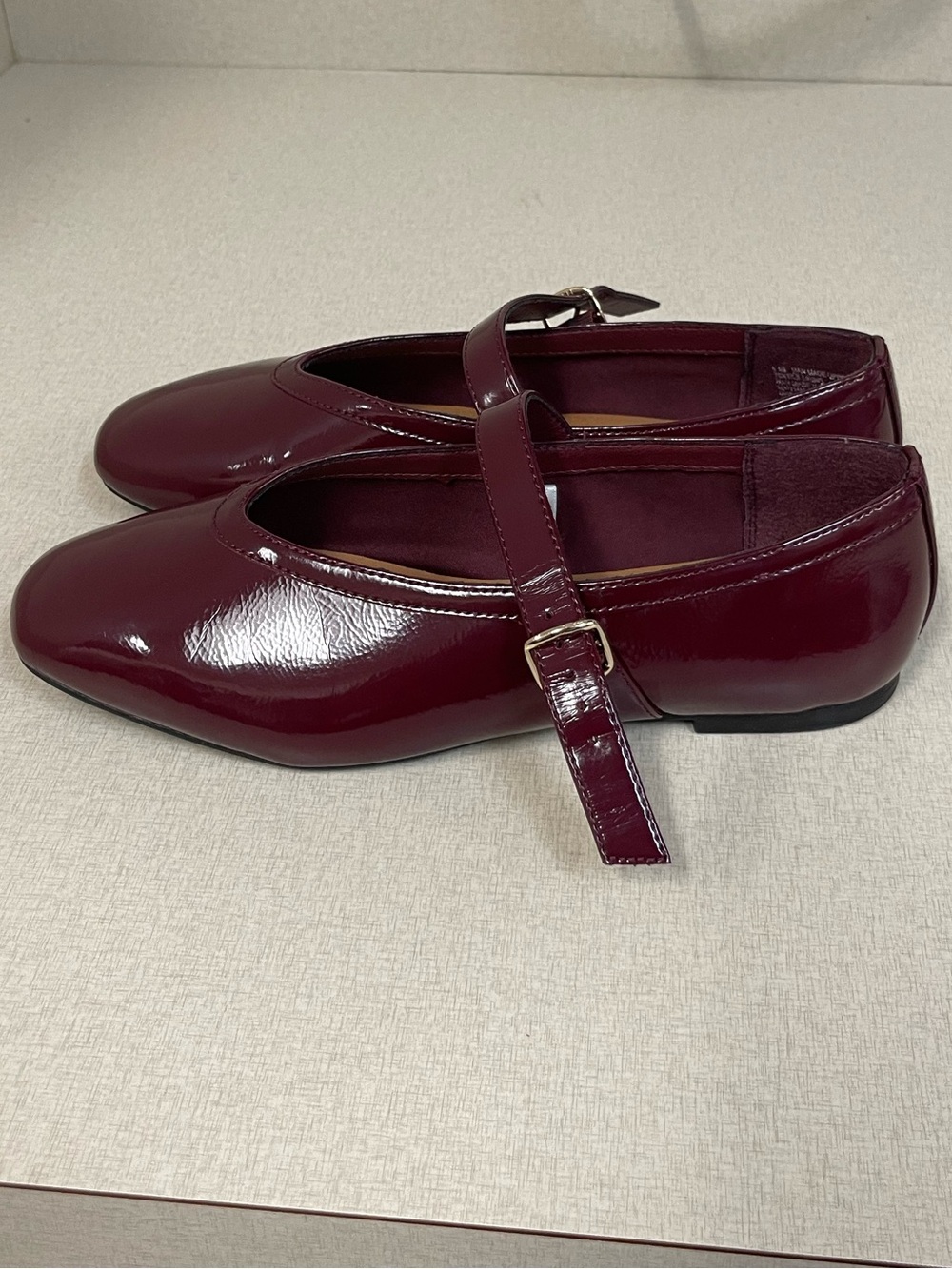 SOLD: a new day Patent Mary Jane Flats in Bordeaux Patent - Picture 4 of 10
